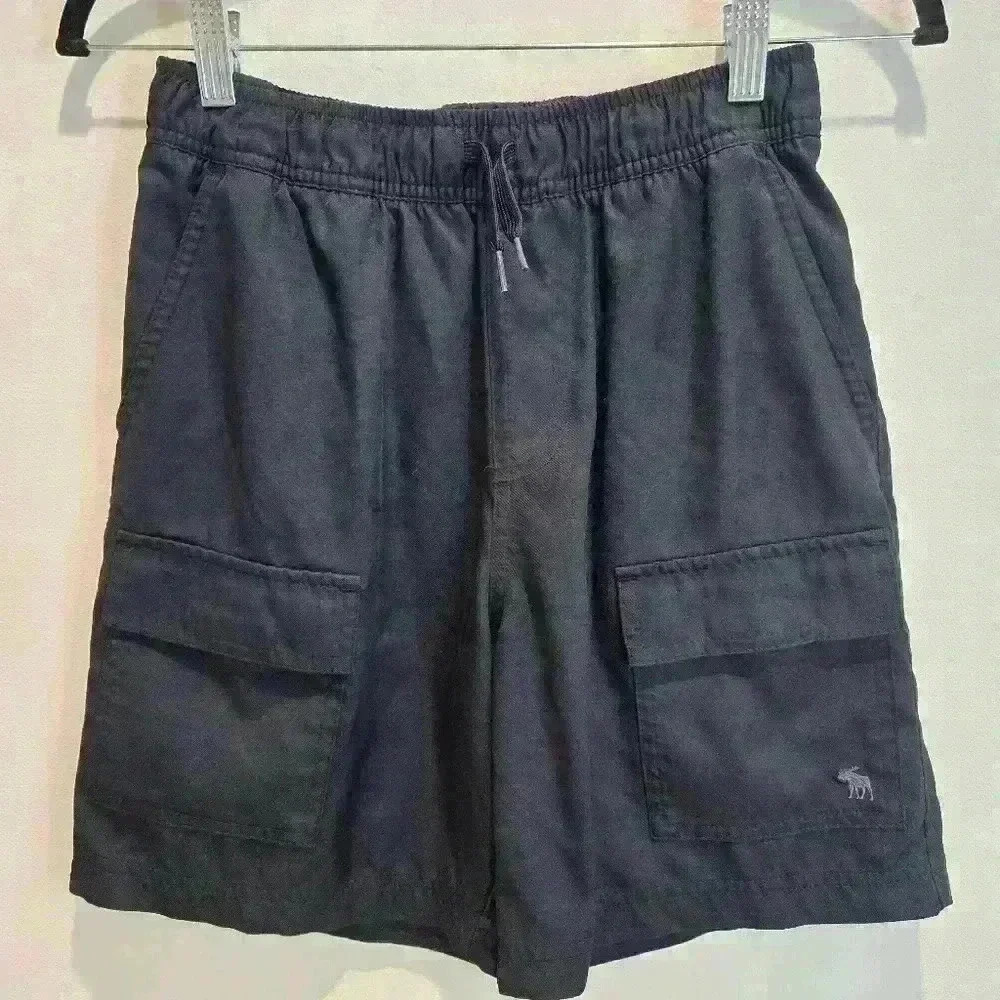 Abercrombie Kids Boys Youth Black Cargo Shorts Size 15/16